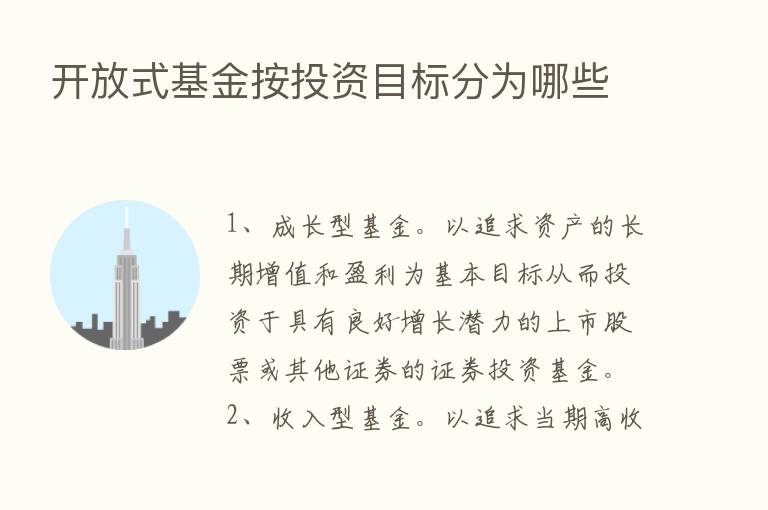 开放式基金按投资目标分为哪些