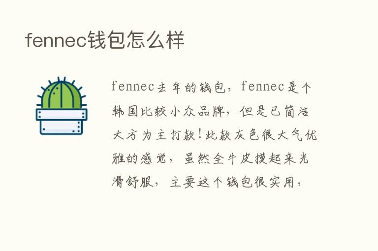 fennec前包怎么样