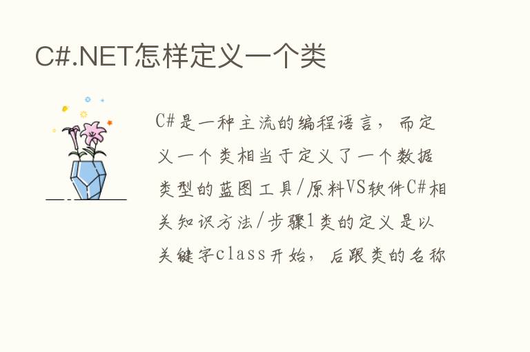 C#.NET怎样定义一个类