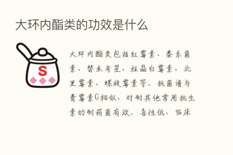 大环内酯类的功效是什么