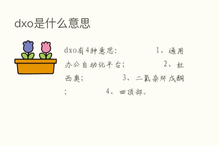 dxo是什么意思