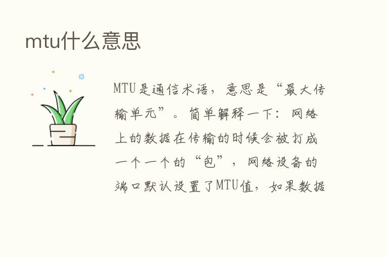 mtu什么意思