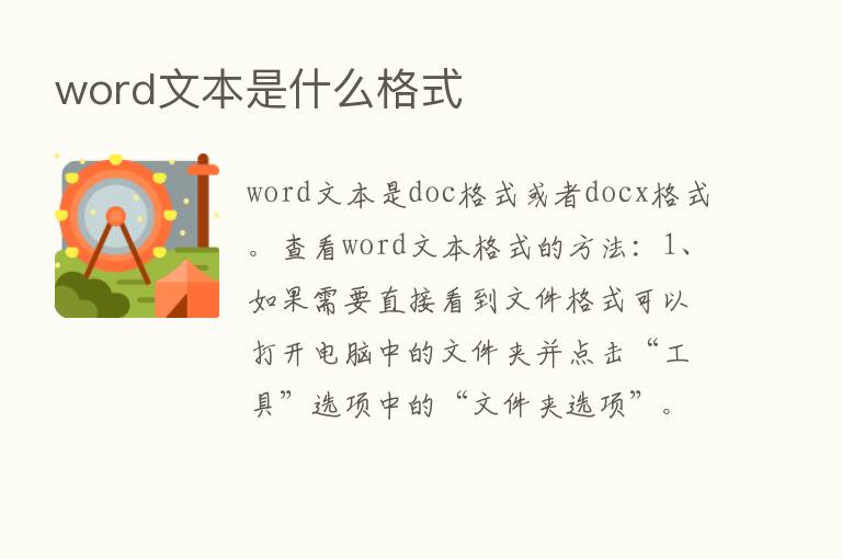 word文本是什么格式