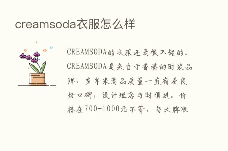 creamsoda衣服怎么样