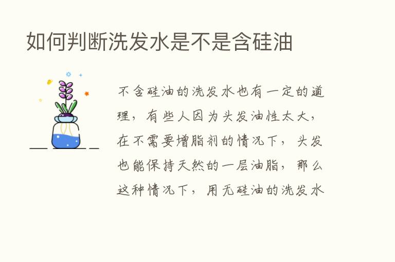 如何判断洗发水是不是含硅油