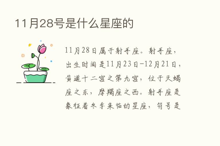 11月28号是什么星座的