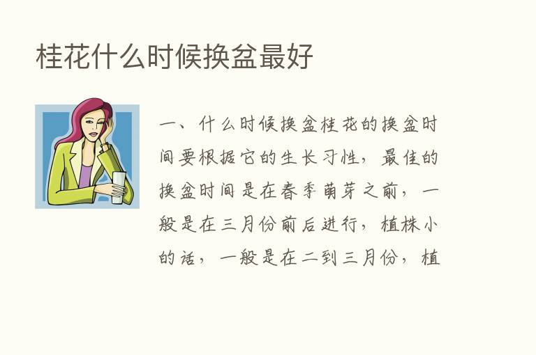 桂花什么时候换盆   好