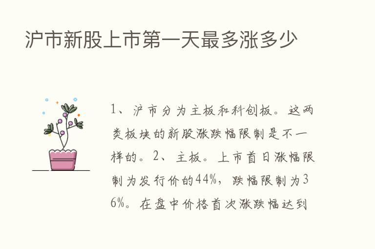 沪市新股上市   一天   多涨多少