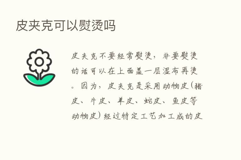 皮夹克可以熨烫吗