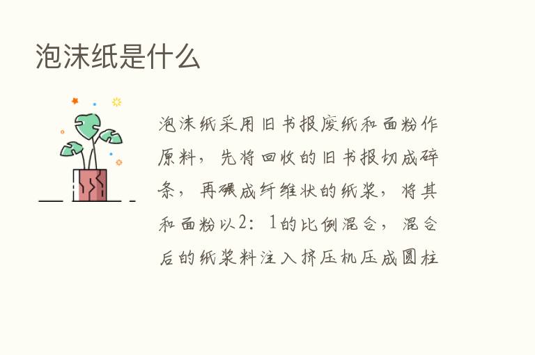 泡沫纸是什么