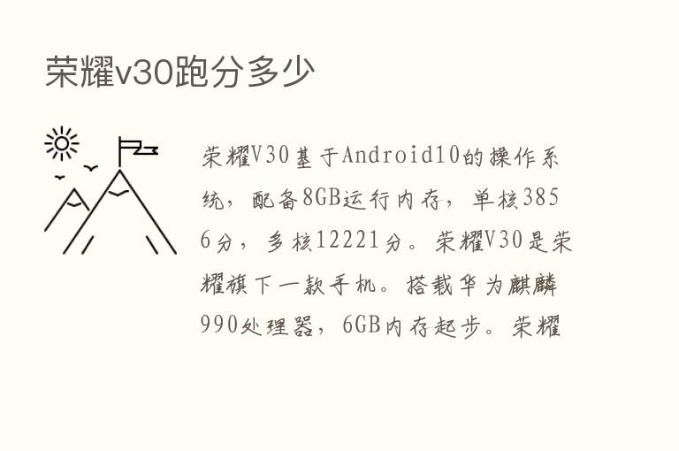       v30跑分多少