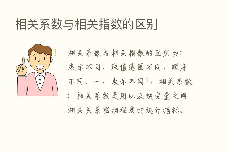 相关系数与相关指数的区别