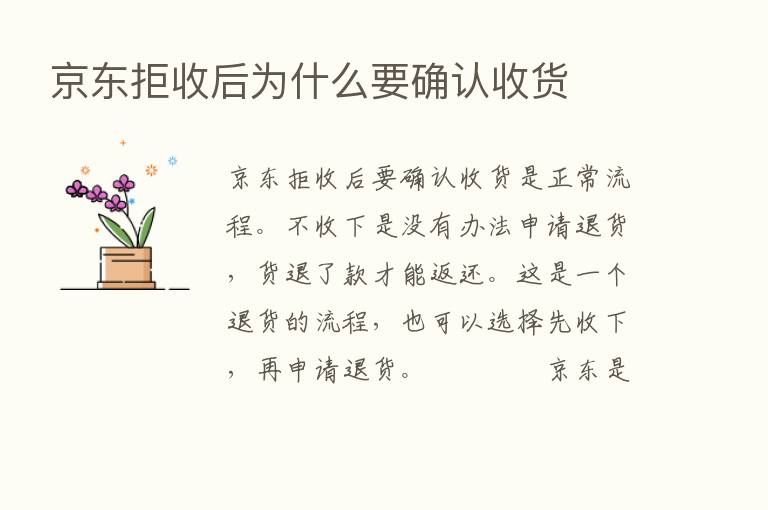 京东拒收后为什么要确认收货