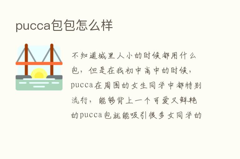 pucca包包怎么样