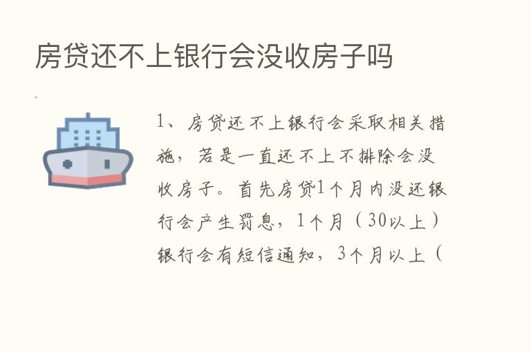 房贷还不上银行会没收房子吗