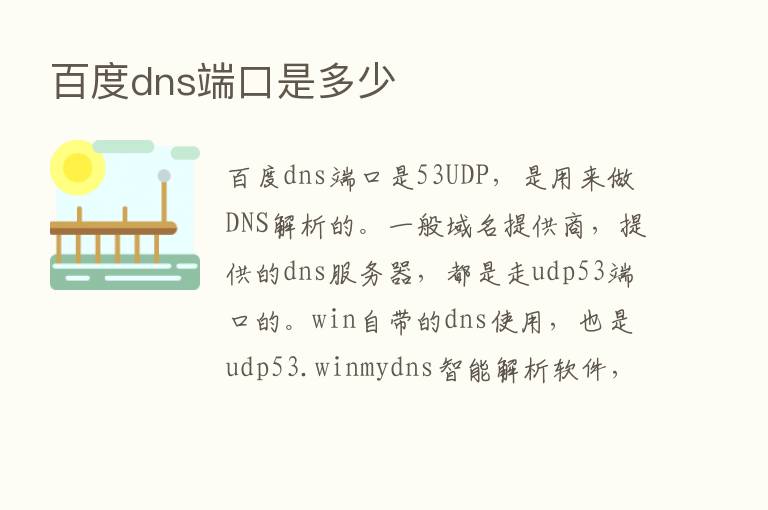 百度dns端口是多少