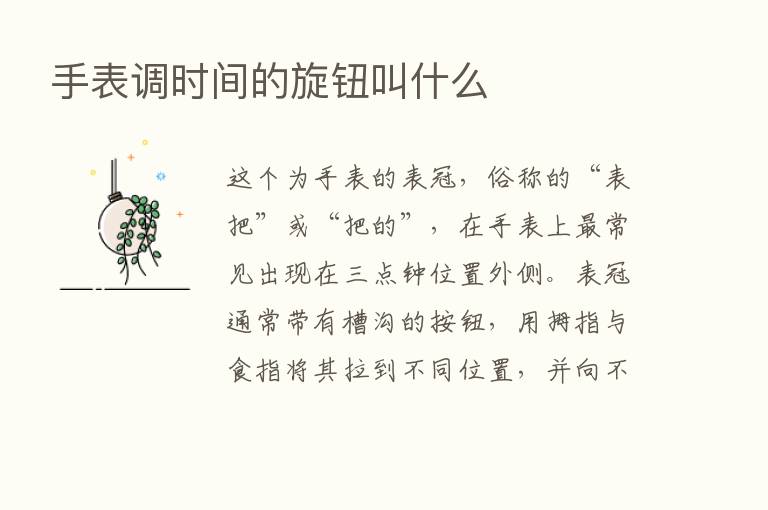 手表调时间的旋钮叫什么