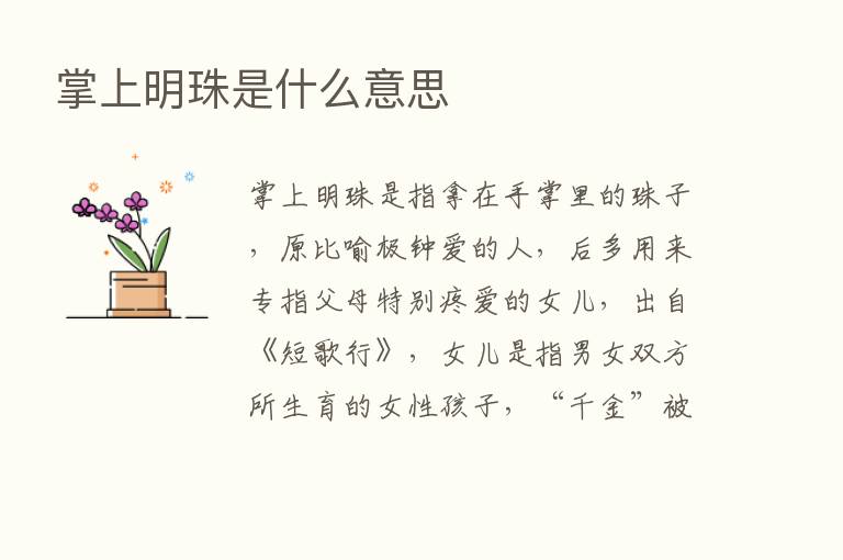 掌上明珠是什么意思