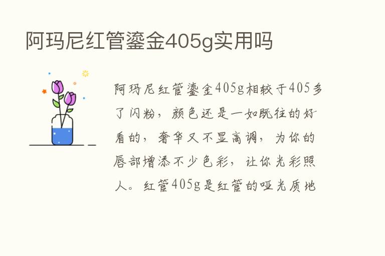 阿玛尼红管鎏金405g实用吗