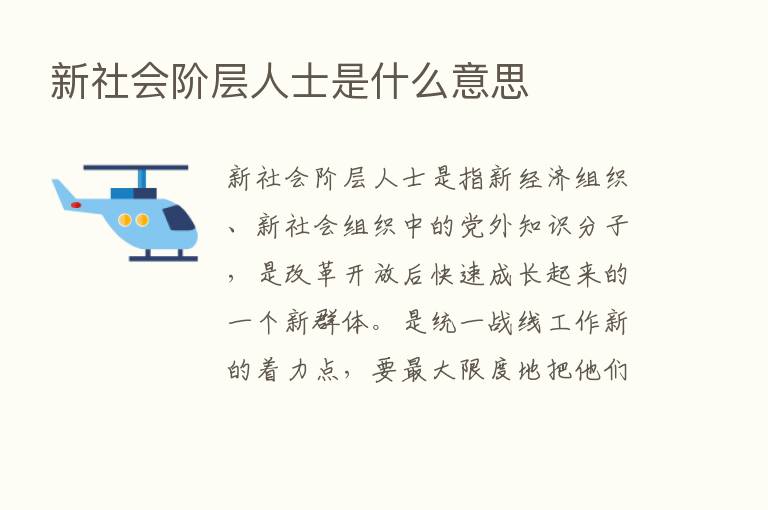 新社会阶层人士是什么意思