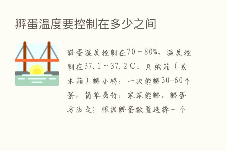 孵蛋温度要控制在多少之间