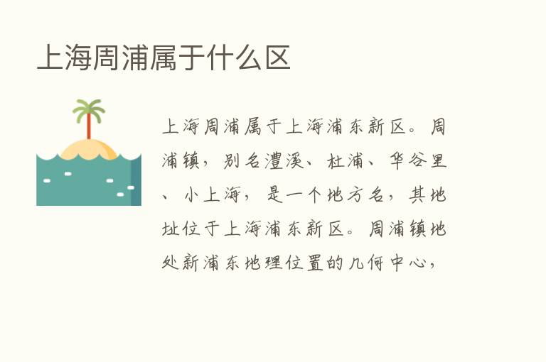 上海周浦属于什么区