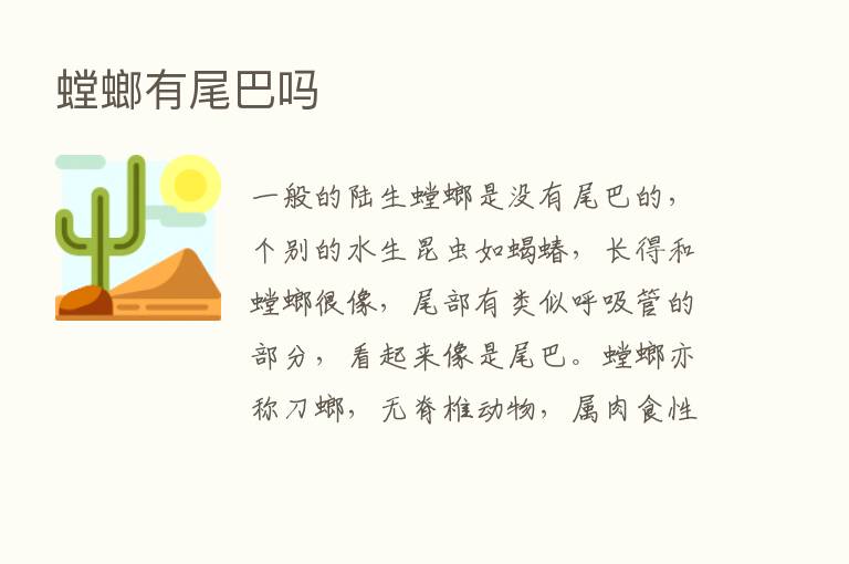 螳螂有尾巴吗