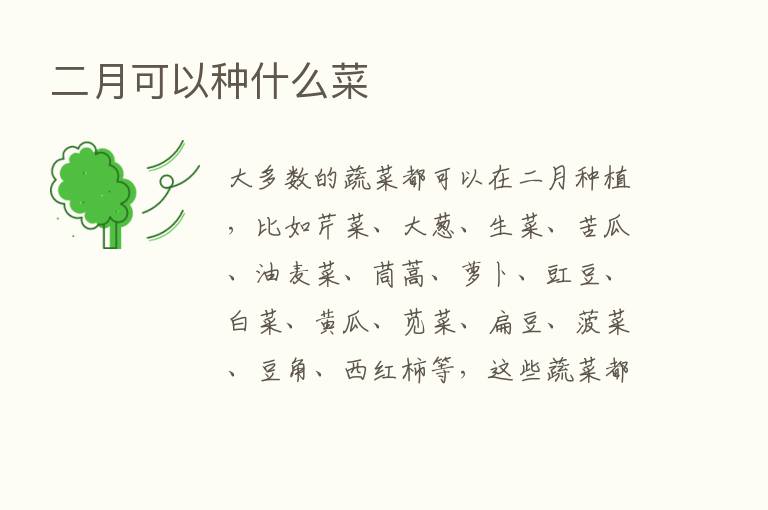 二月可以种什么菜