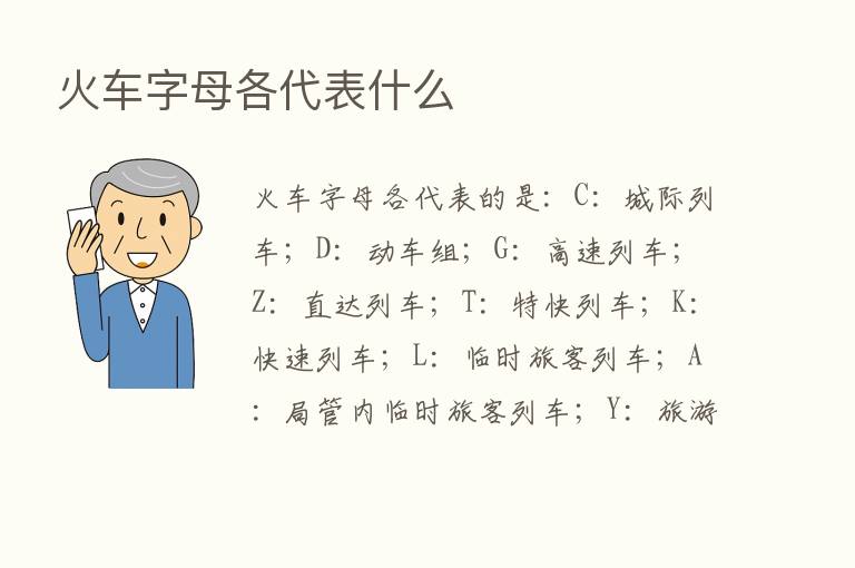 火车字母各代表什么