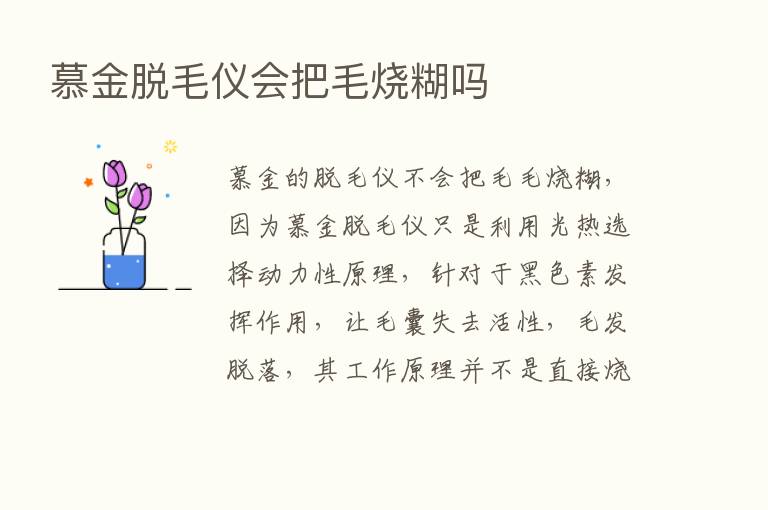 慕金脱毛仪会把毛烧糊吗