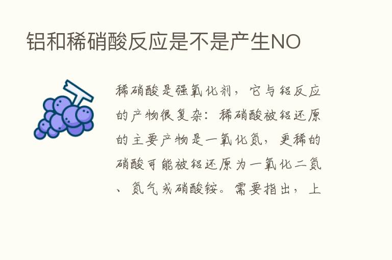 铝和稀硝酸反应是不是产生NO