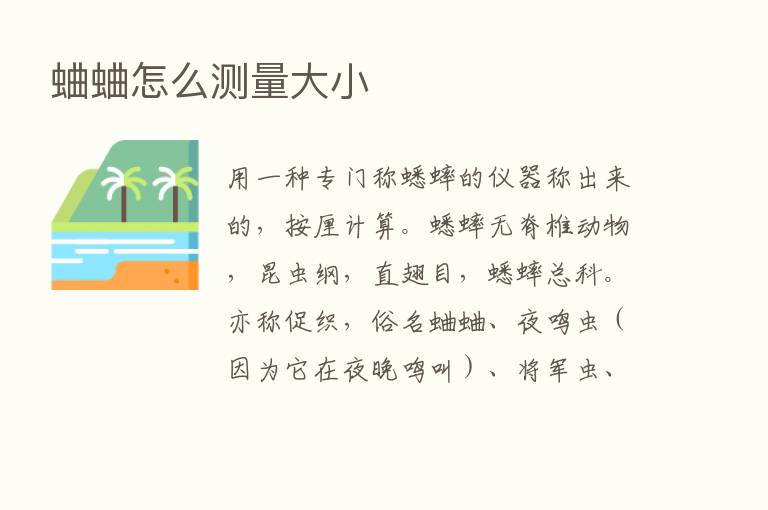 蛐蛐怎么测量大小