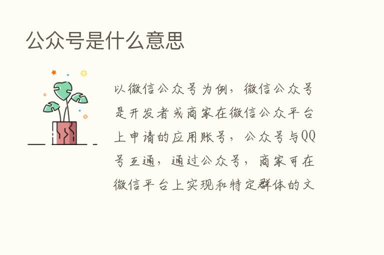 公众号是什么意思