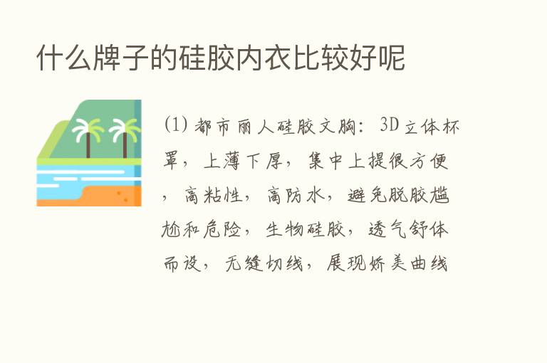 什么牌子的硅胶内衣比较好呢