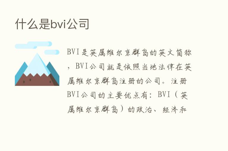 什么是bvi公司