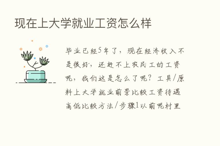 现在上大学就业工资怎么样