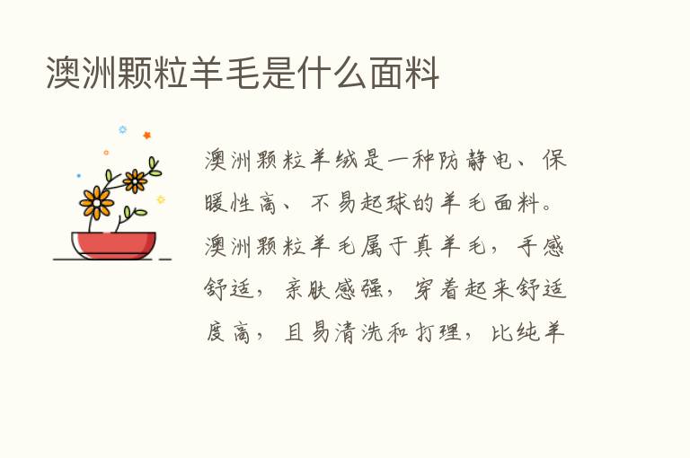 澳洲颗粒羊毛是什么面料