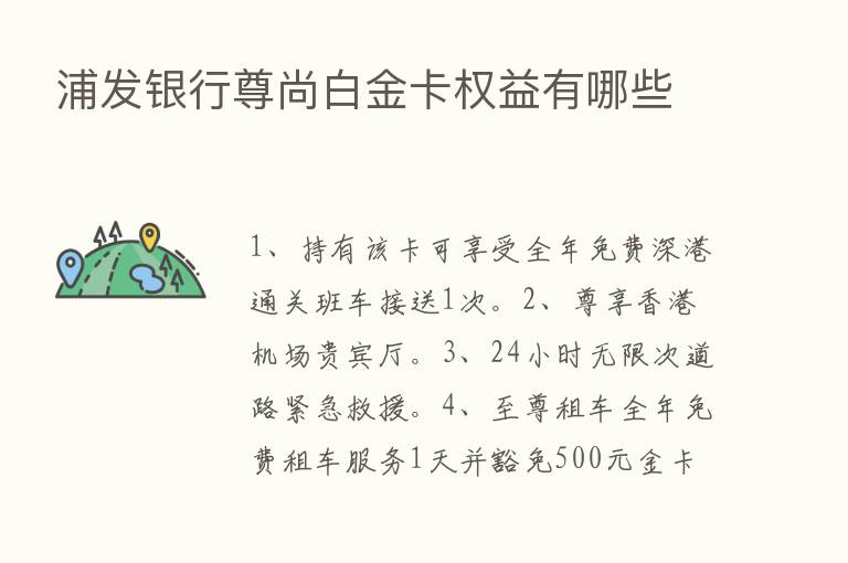 浦发银行尊尚白金卡权益有哪些