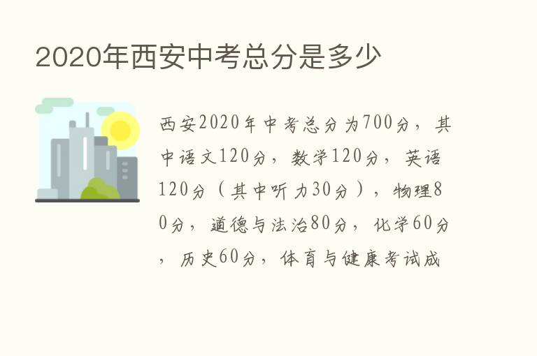 2020年西安中考总分是多少