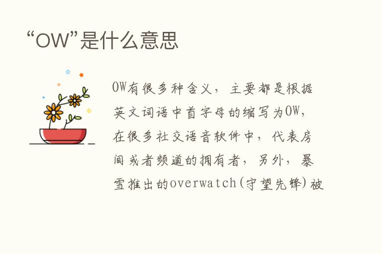 “OW”是什么意思