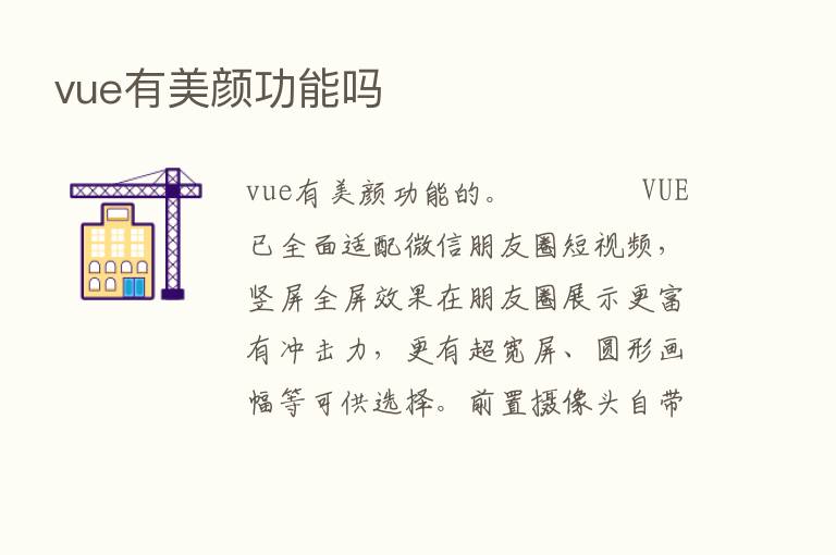 vue有美颜功能吗