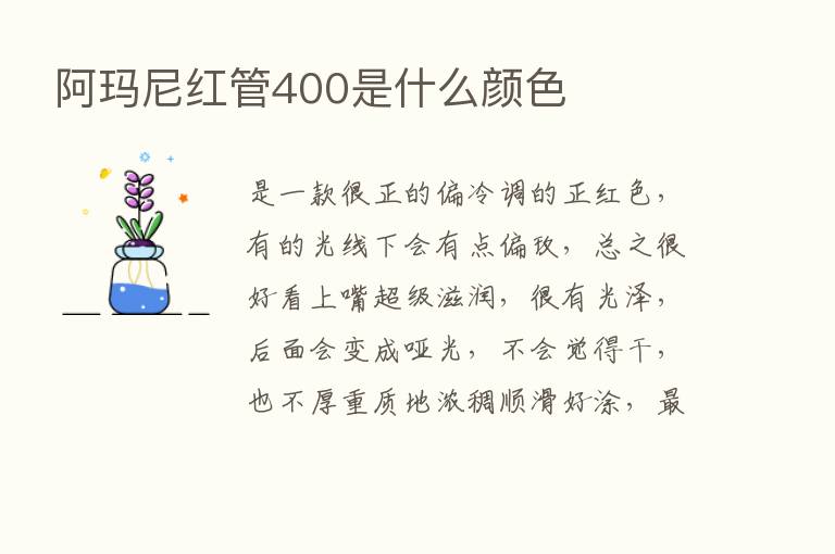 阿玛尼红管400是什么颜色