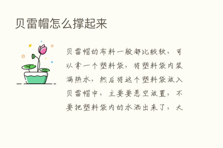 贝雷帽怎么撑起来