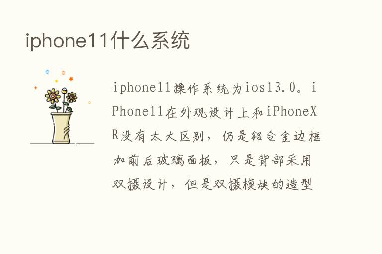 iphone11什么系统