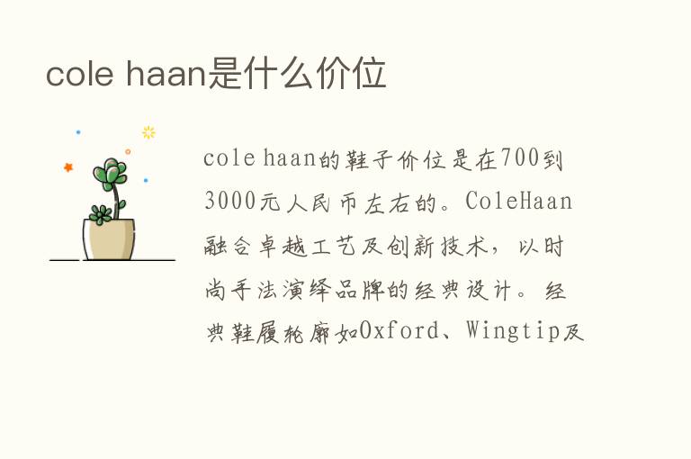 cole haan是什么价位