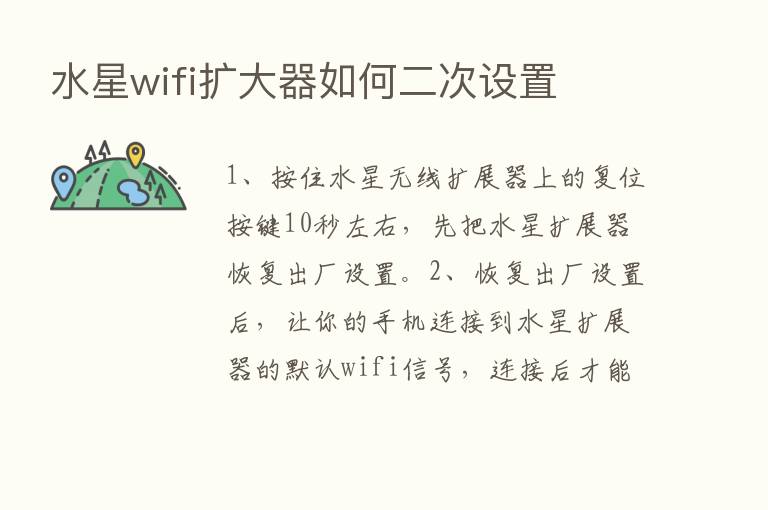 水星wifi扩大器如何二次设置