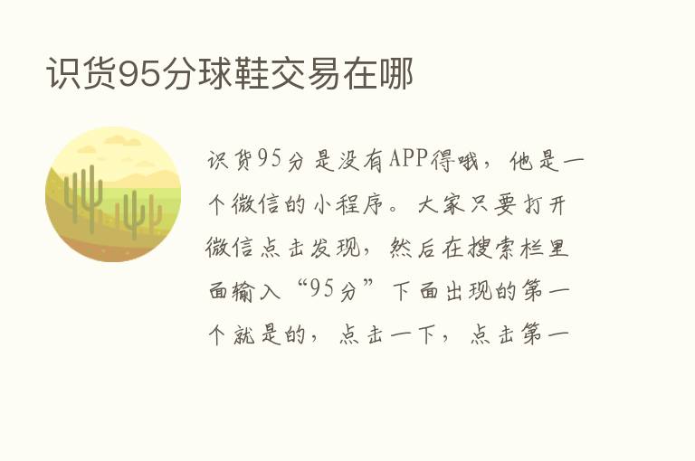 识货95分球鞋交易在哪