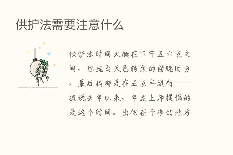 供护法需要注意什么