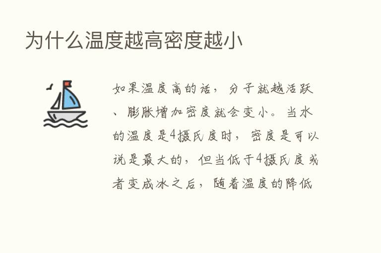 为什么温度越高密度越小