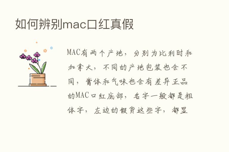 如何辨别mac口红真假